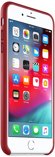 Чехол оригинальный Apple для iPhone 7/8 Plus кожа (красный) 